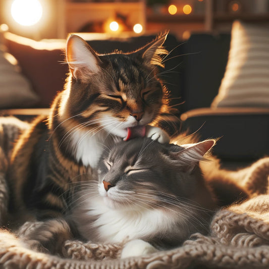 Why do cats groom each other?
