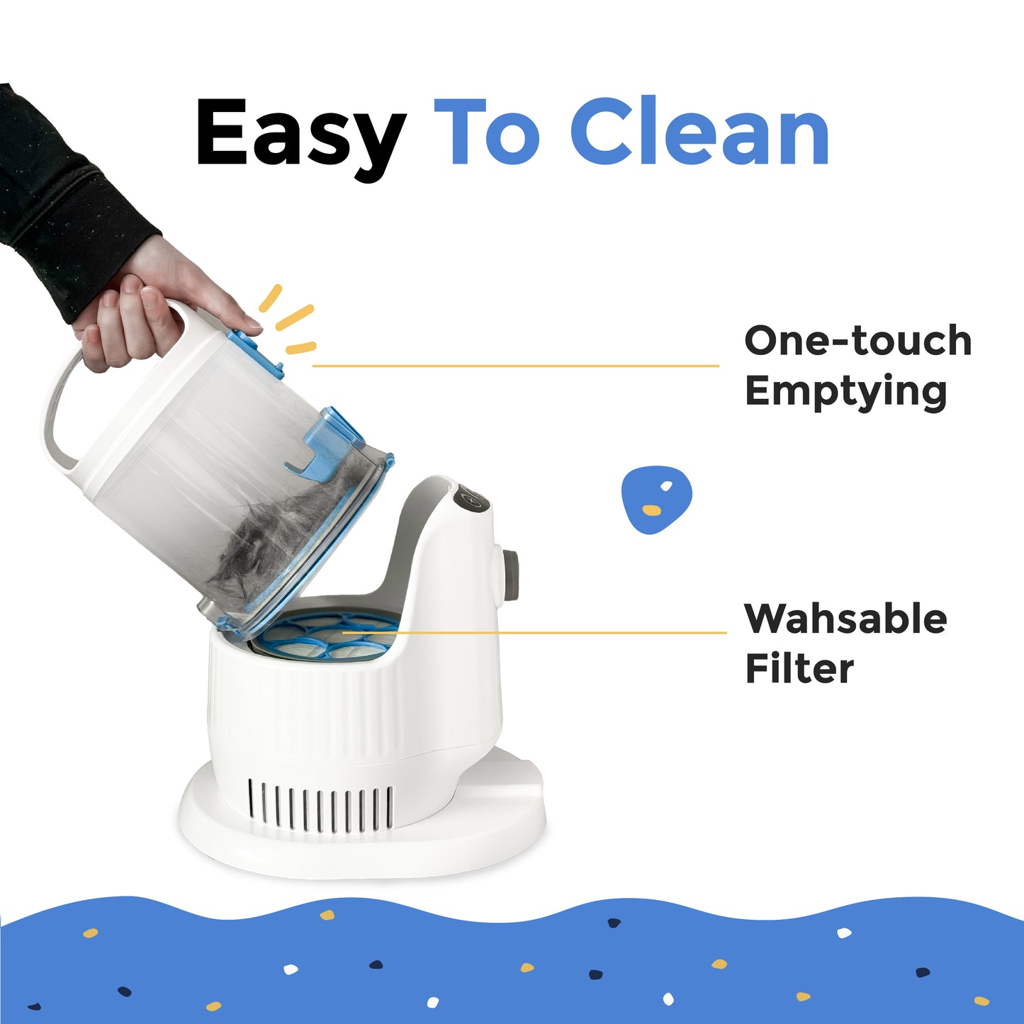 Vanpaws onetouch easy to empty and washable filter